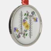 Floral Anatomy - Vertebrae, Hip Bone メタルオーナメント (右)