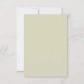 Floral and Bird Thank You Card in Sage Green サンキューカード (裏面)