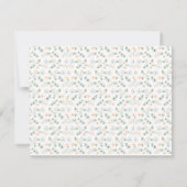 Floral and Green Monogram Note Card ノートカード (裏面)