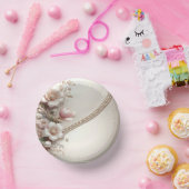 Floral and Pearl Embellishments ペーパーボウル (パーティー)