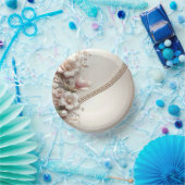 Floral and Pearl Embellishments ペーパーボウル (パーティー)