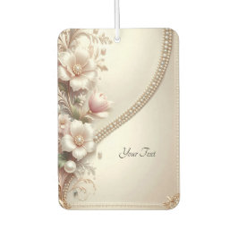 Floral and Pearl Embellishments Air Freshener カーエアーフレッシュナー