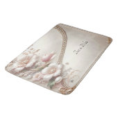 Floral and Pearl Embellishments Bath Mat バスマット (アングル)
