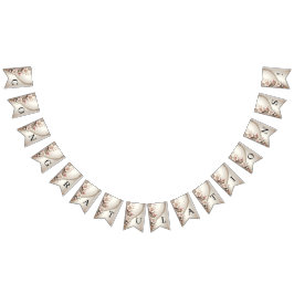 Floral and Pearl Embellishments Bunting Flag バンティングフラッグ