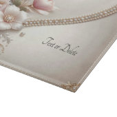 Floral and Pearl Embellishments Cutting Board カッティングボード (角)