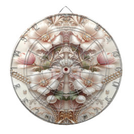 Floral and Pearl Embellishments Dartboard ダーツボード