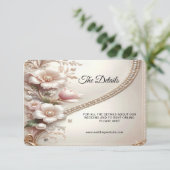 Floral and Pearl Embellishments Detail エンクロージャーカード (スタンド正面)