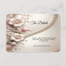 Floral and Pearl Embellishments Detail