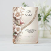 Floral and Pearl Embellishments Detail Enclosure エンクロージャーカード (スタンド正面)