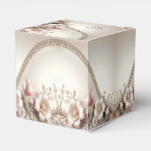 Floral and Pearl Embellishments Favor Box フェイバーボックス (裏面サイド)