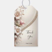 Floral and Pearl Embellishments Gift Tag ギフトタグ (裏面)