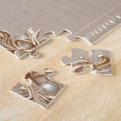 Floral and Pearl Embellishments Jigsaw Puzzle ジグソーパズル (側面)