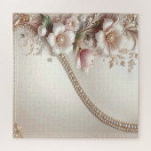 Floral and Pearl Embellishments Jigsaw Puzzle ジグソーパズル (横)