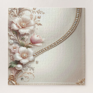 Floral and Pearl Embellishments Jigsaw Puzzle ジグソーパズル