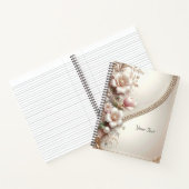 Floral and Pearl Embellishments Notebook ノートブック (内部)