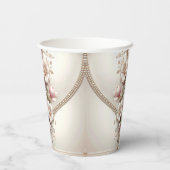 Floral and Pearl Embellishments Paper Cups 紙コップ (裏面)