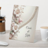 Floral and Pearl Embellishments Tabletop Signs 台座サイン (インサイチュ)