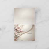 Floral and Pearl Embellishments Thank You Card サンキューカード (内部)