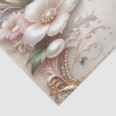 Floral and Pearl Embellishments Tissue Paper 薄葉紙 (詳細)