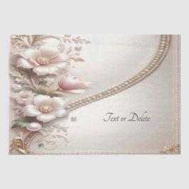 Floral and Pearl Embellishments Tissue Paper 薄葉紙