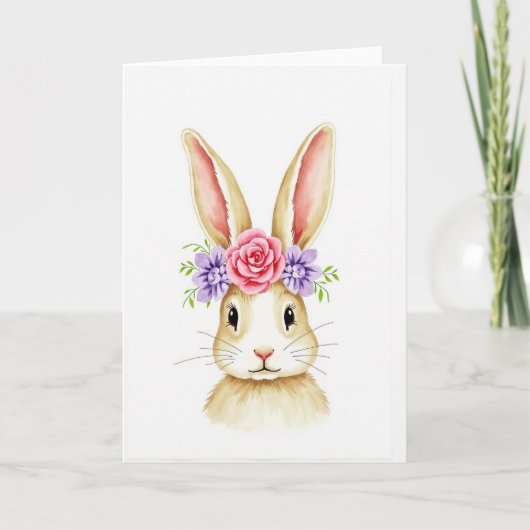 Floral Animal Watercolor Art Card カード (正面)