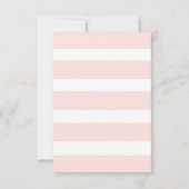 floral antique pink gold stripe wedding RSVP (裏面)