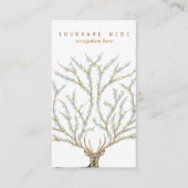 Floral antlers deer head woods god illustration 名刺 (正面)