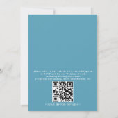 Floral Arbor Tropical Beach Budget QR Code Wedding 招待状 (裏面)
