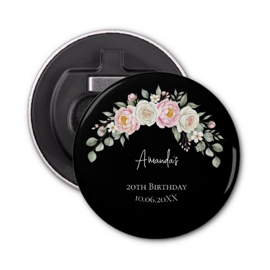 Floral Arch Birthday Personalized Opener 栓抜き (正面)