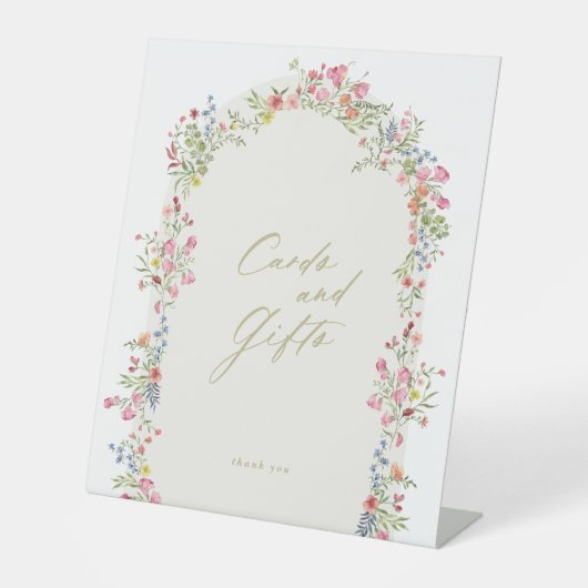 floral arch Cards & Gifts baby shower 台座サイン (正面)