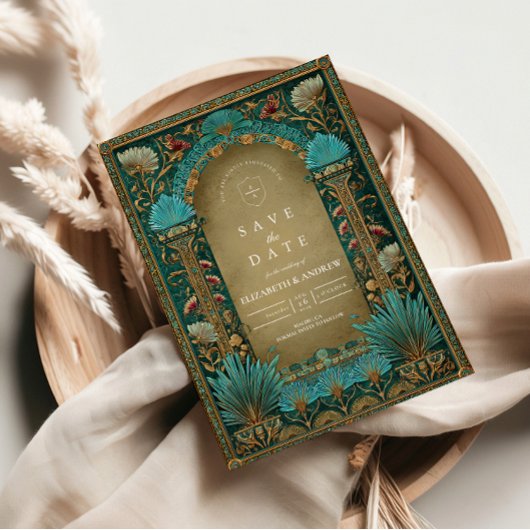 Floral Arch Islamic Wedding セーブザデート