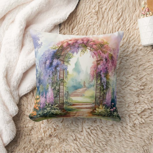 Floral Arch Landscape クッション (ブランケット)