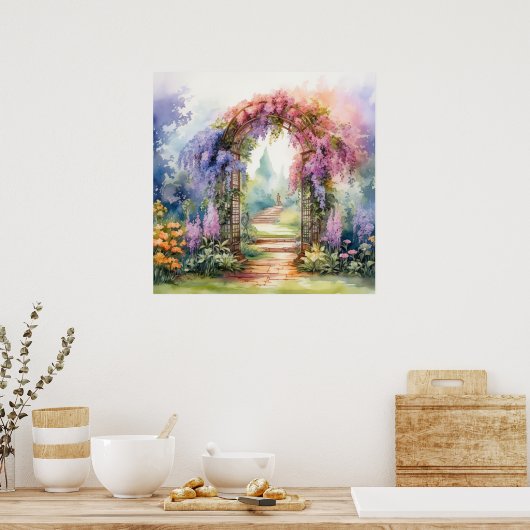 Floral Arch Landscape ポスター (キッチン)