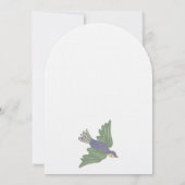 Floral Arch Linen Wedding 招待状 (裏面)