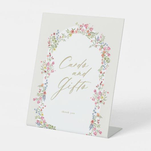 floral arch spring Cards Gifts baby shower sign 台座サイン (正面)