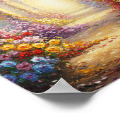 Floral Archway Corridor | Impressionist Oil Art ポスター (角)