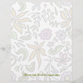 Floral Art Blank Scrapbook Paper レターヘッド (正面)