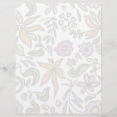 Floral Art Blank Scrapbook Paper レターヘッド (裏面)