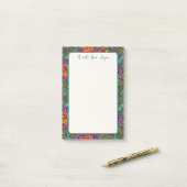 Floral Art Border Large Post It Notepad ポストイット (デスク上)
