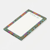 Floral Art Border Large Post It Notepad ポストイット (アングル)