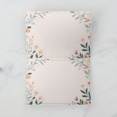 Floral Art Deco Retro Wedding Thank You Card サンキューカード (内部)