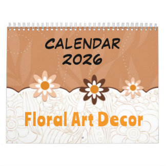 Floral Art Decor - 2026 Calendar カレンダー