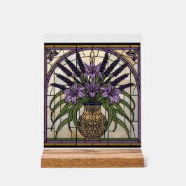 Floral Art Nouveau Acrylic Stained Glass Wall Art  アクリルサイン