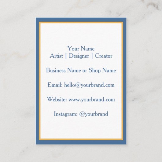 Floral art nouveau frame 名刺 (裏面)