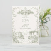 Floral Art Nouveau–Inspired Wedding Stationery Inv 招待状 (スタンド正面)