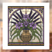 Floral Art Nouveau Stained Glass  ウィンドウサイン (シート2)