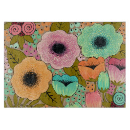 Floral Art Painting Flowers Artist Pip Gerard カッティングボード