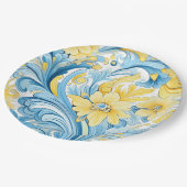 Floral art pattern ペーパープレート (アングル)