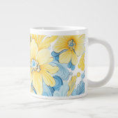 Floral art pattern Extra-Large Mug ジャンボコーヒーマグカップ (右)
