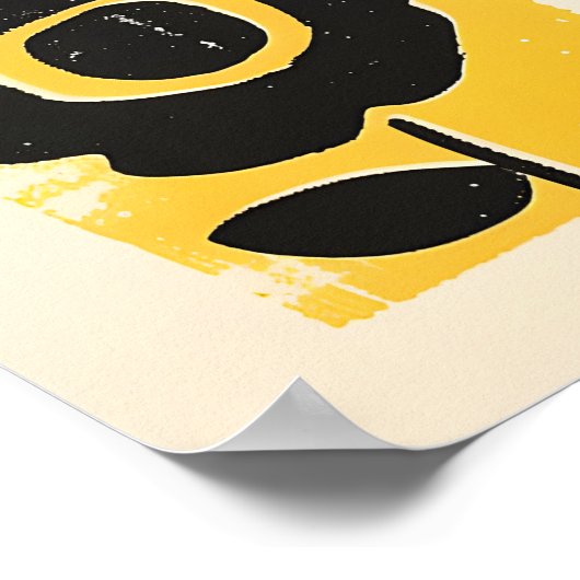 Floral Art Print Abstract Botanical Poster, Nice ポスター (角)